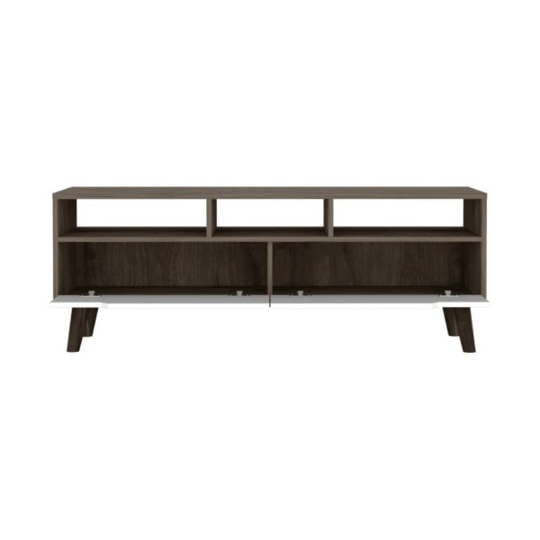 kobe-dark-walnut-white-tv-stand-front-view