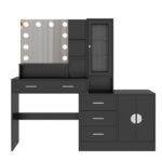 large-black-vanity-dresser-combo-charging-station