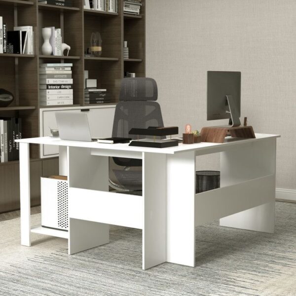 large-white-l-shaped-corner-computer-desk-alternative-setup