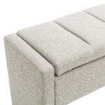 light-gray-linen-bed-end-storage-bench-upholstery-detail