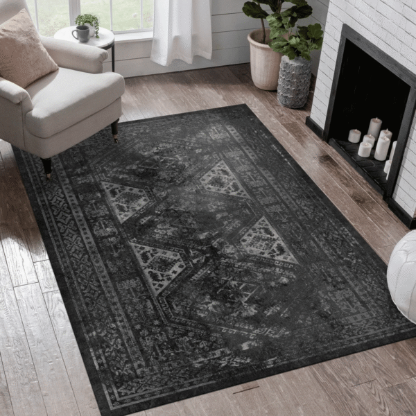 loom-luxe-5×8-black-gray-washable-rug-decor
