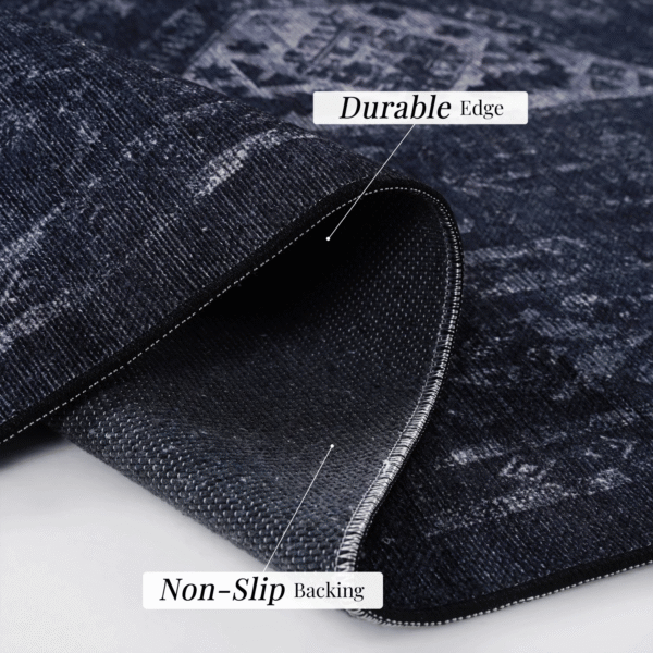 loom-luxe-5×8-black-gray-washable-rug-details