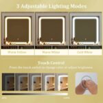 makeup-vanity-desk-lighted-mirror-charging-mirror-lights