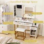 makeup-vanity-desk-lighted-mirror-charging-side-view