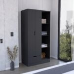 memphis-black-double-door-wardrobe-in-room