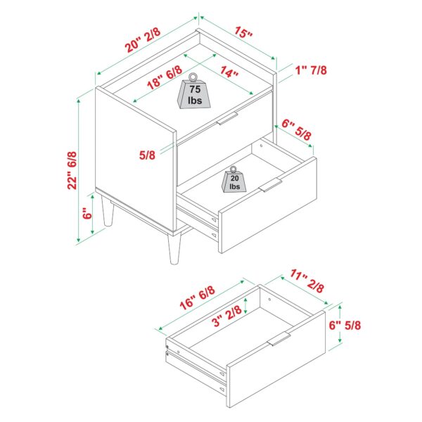 mid-century-modern-black-nightstand-dimensions