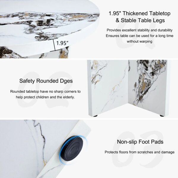 modern-42-inch-round-white-dining-table-details