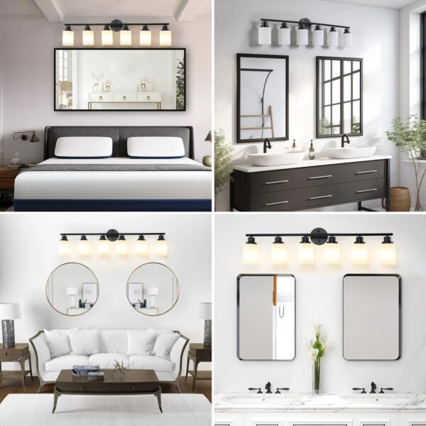 modern-6-light-black-frosted-glass-vanity-light-bathroom-view