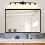 modern-6-light-black-frosted-glass-vanity-light-mirror-view