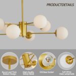 modern-8-light-gold-globe-branching-chandelier-details