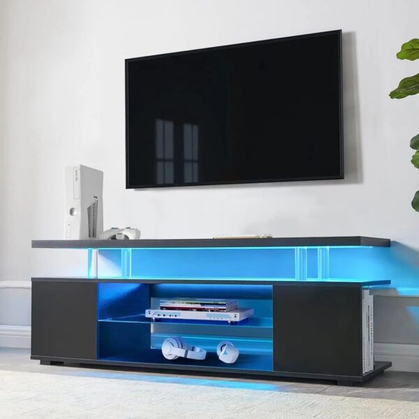 modern-black-led-tv-stand-in-game-room-1