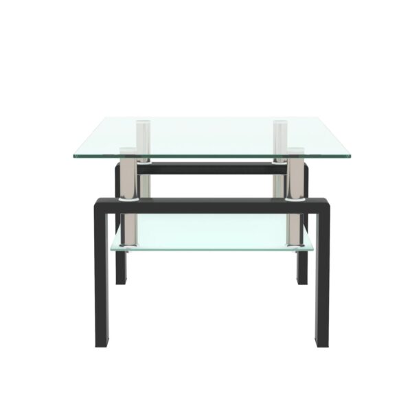 modern-clear-glass-black-frame-coffee-table-side-view