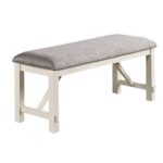 modern-farmhouse-white-gray-dining-bench-front-angle