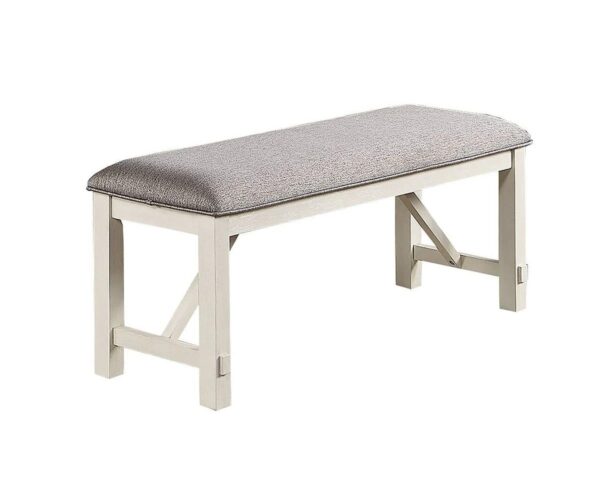 modern-farmhouse-white-gray-dining-bench-front-angle