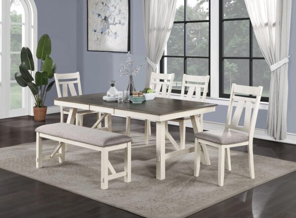 modern-farmhouse-white-gray-dining-bench-in-room