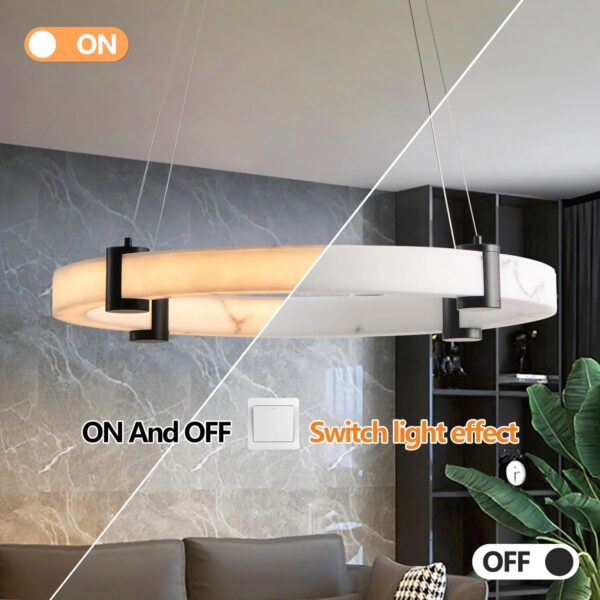 modern-round-led-pendant-light-marble-room-view
