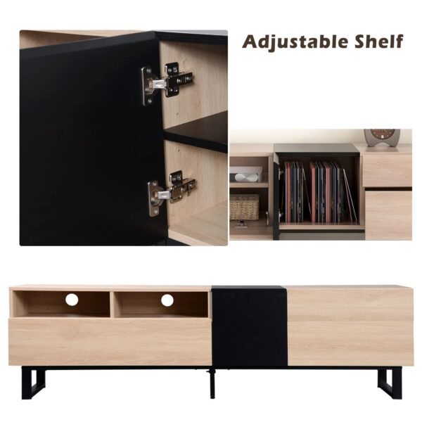 modern-wood-tv-stand-drop-down-door-adjustable-shelf