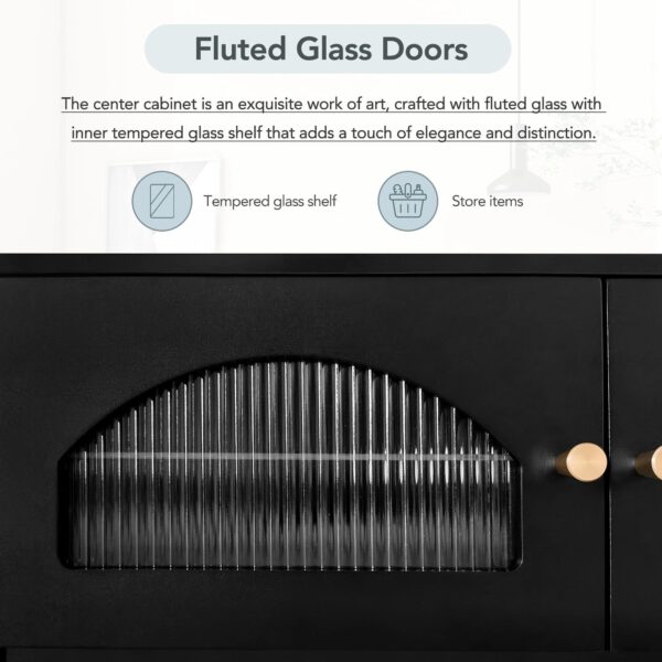on-trend-black-tv-stand-fluted-glass-door-close-up