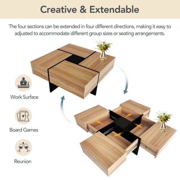 on-trend-extendable-square-brown-coffee-table-creative-extendable