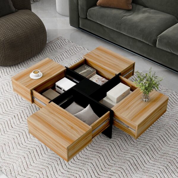 on-trend-extendable-square-brown-coffee-table-living-room