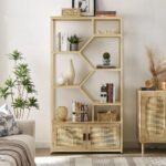 rattan-bohemian-bookshelf-in-living-room