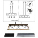 rustic-5-light-walnut-farmhouse-chandelier-installation