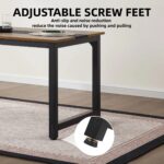 rustic-brown-large-computer-desk-adjustable-feet-bottom