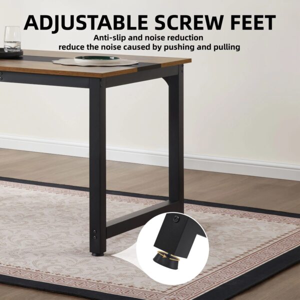 rustic-brown-large-computer-desk-adjustable-feet-bottom