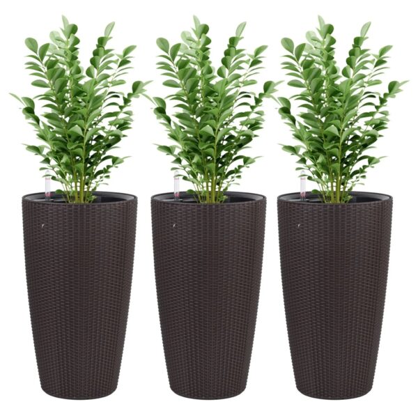 set-3-brown-rattan-self-watering-planters-with-plants