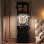 small-vanity-desk-led-mirror-storage-stool-front