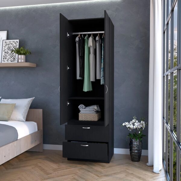 tall-black-2-door-wardrobe-bedroom-setting