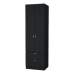 tall-black-2-door-wardrobe-front