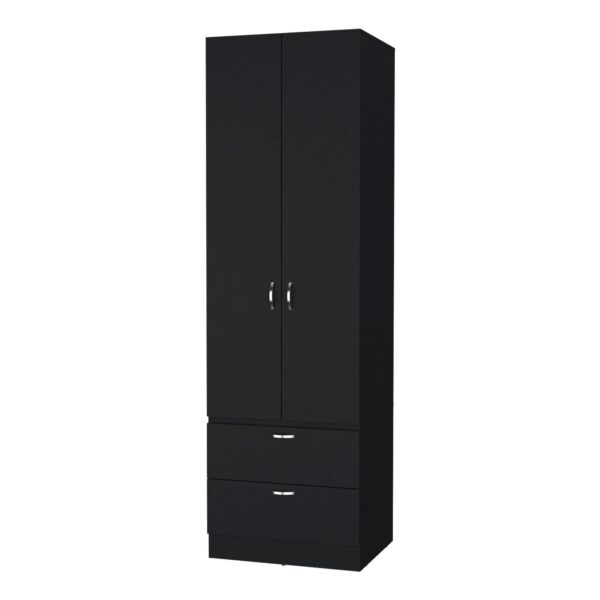 tall-black-2-door-wardrobe-front