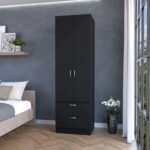 tall-black-2-door-wardrobe-in-room