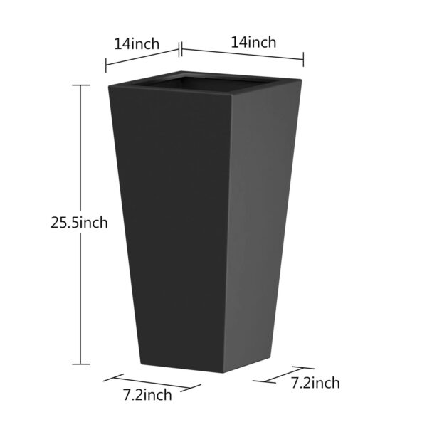 tall-tapered-black-metal-planter-dimensions