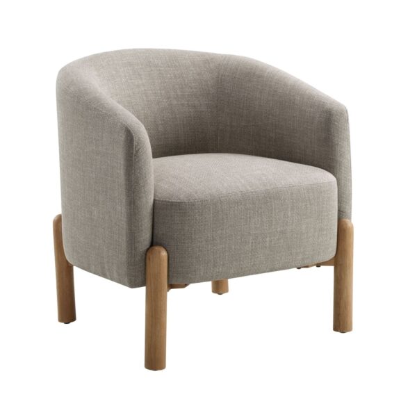 taupe-contemporary-barrel-accent-chair-front-angle