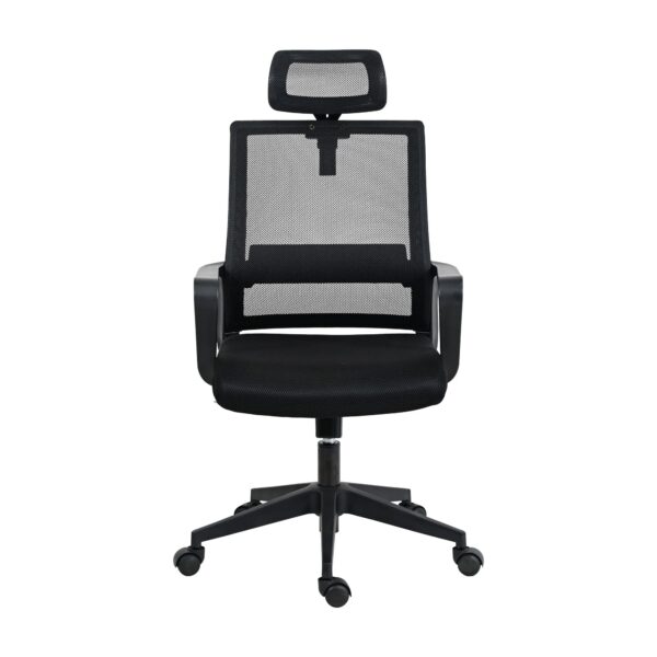 techni-mobili-black-ergonomic-mesh-chair-front-view