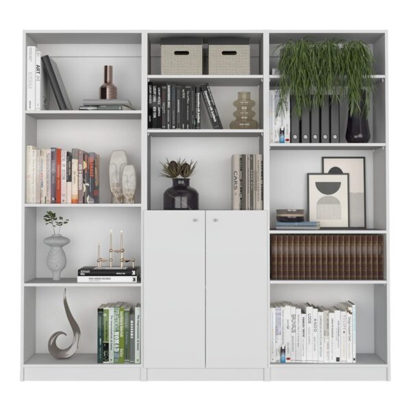 utah-white-3-piece-bookcase-set-in-living-room