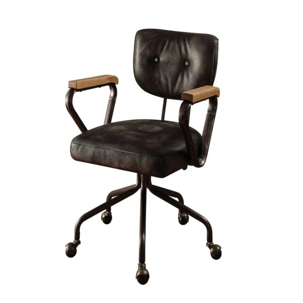 vintage-black-leather-swivel-office-chair-angled-view