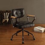 vintage-black-leather-swivel-office-chair-decor-office
