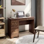 vintage-wooden-computer-desk-3-drawers-in-room