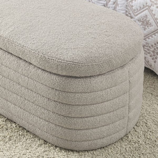 welike-gray-teddy-storage-ottoman-bench-angle-view