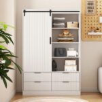 white-barn-door-armoire-bedroom-setting