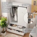 white-barn-door-armoire-drawers-open