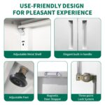 white-metal-locking-garage-cabinet-features