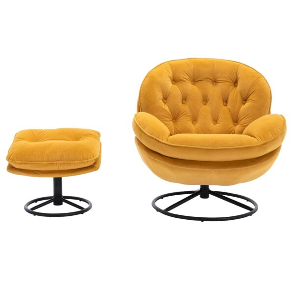 yellow-velvet-swivel-accent-chair-ottoman-room-angle