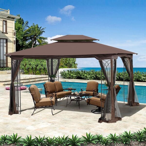 outdoor-gazebo-brown-double-roof-mesh-garden.jpg