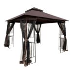 outdoor-gazebo-brown-double-roof-mesh-side-view-1.jpg