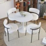 315-round-mdf-dining-table-set-for-4-white-dining-table-mdf-easy-clean-with-durable-black-metal-legs-4-pcs-comfortable-dining-chair-linen-upholstered-chair-for-restaurantguest-receptions (2)