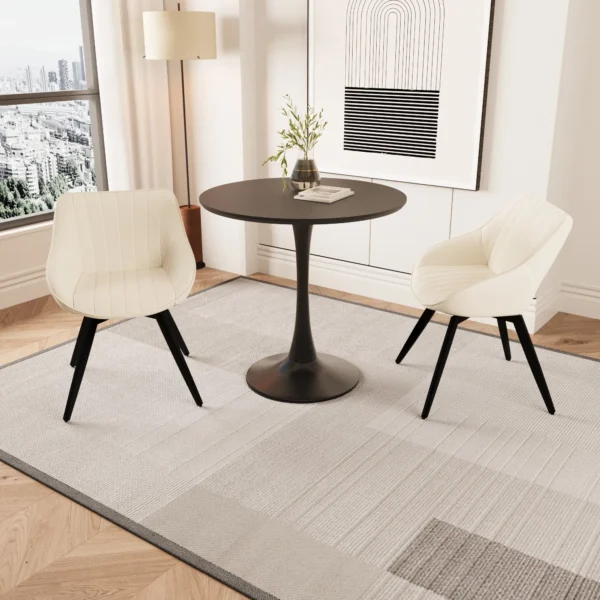 315-walnut-color-mdf-round-dining-table-tulip-dining-table-and-2-artificial-leather-decorative-chairs-with-black-metal-legs-2-4-person-kitchen-dining-table-and-chair-set (12)